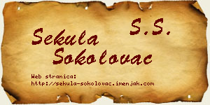 Sekula Sokolovac vizit kartica